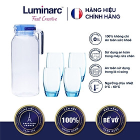 Mua Bộ bình ly thủy tinh Luminarc Rotterdam Blue 5 món - LUROJ1799