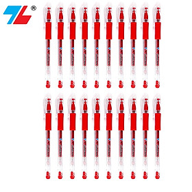 Hộp 20 cây bút gel nước Thiên Long GEL-08 ngòi 0.5mm - Đỏ - Evi store - Thiên Lo