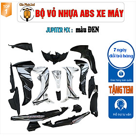 [Tặng Tem] Bộ dàn áo xe Jupiter MX, nhựa ABS nguyên sinh cao cấp màu ĐEN-TKB-550 (8036)