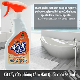 Mua Bình xịt tẩy cặn canxi  vòi sen  bồn sứ  chậu tắm  gạch men  gương soi Bubble Cleaning Hàn Quốc 650ml