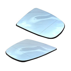 2 Piece Left +Right Heated Wing Mirror Glass for  X5 E70 X6 E71 08-14