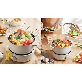 Mua Nồi Điện Đa Năng  Kiêm Hấp BEAR DHG-B25Z1  Dung Tích 2.5 Lít Công Suất 700 W - Hàng Chính Hãng