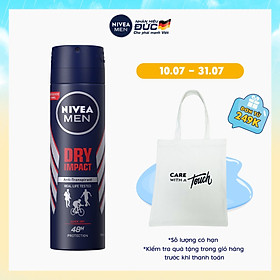 Xịt Ngăn Mùi NIVEA MEN Dry Impact Khô Thoáng 150ml - 81602