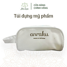 Túi đựng mỹ phẩm Anraku đa năng bằng vải canvas in họa tiết thời trang dành cho nữ - An Lạc