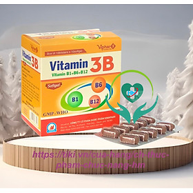 ￼Vitamin 3B B1-B6-B12 (hộp 100 viên Nang mềm ) Vinaphar - Dự phòng tình trạng thiếu hụt Vitamin nhóm B