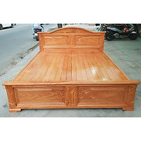 Giường ngủ gỗ gõ đỏ 1m8x2m MS12.5