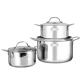 Mua Bộ nồi inox 3 lớp đáy liền Elmich 2103OL size 18 20 26cm