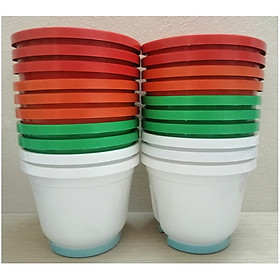 20 Chậu Kẹp Ban Công Trồng Hoa Cây Cảnh Nhiều Màu KT 16x13,5cm - Màu Ngẫu Nhiên