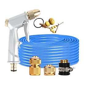 Bộ dây vòi xịt nước rửa xe,tưới cây, vòi bạc 10 mét