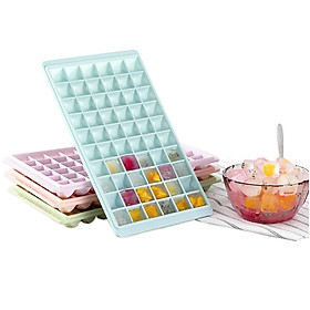 Mua Combo 2 Khay Làm Đá Viên Tủ Lạnh Bằng Nhựa Dẻo 60 Ngăn - Giao màu ngẫu nhiên