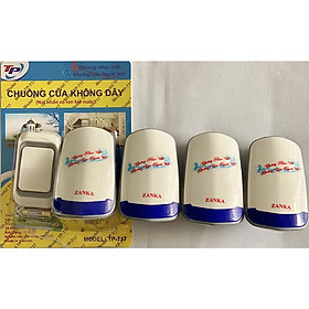 Mua Bộ 4 Chuông 1 nút nhấn chuông cửa dùng pin không dây Zanka ZK-717 (Hàng chính Hãng )