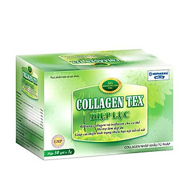 Collagen Tex Diệp lục giúp đẹp da chống lão hoá và cân bằng nội tiết nữ hộp 30 gói