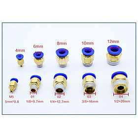 Mua PC đầu nối hơi dây PU5*8mm ren ngoài