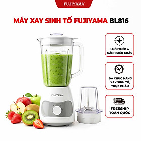 Máy Xay Sinh Tố Gia Đình Fujiyama BL816 600W | Cối Lớn 1.5L & Cối Nhỏ 150ml | Nhựa ABS Thực Phẩm | Hàng Chính Hãng