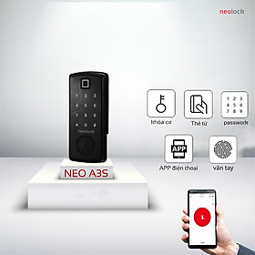 Hình ảnh Khóa cửa cổng vân tay, mở qua APP, thẻ từ, mã pin, khóa cơ neolock - NEOA3S-O