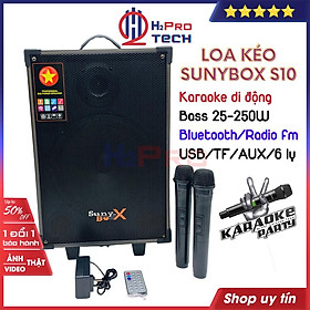 Mua Loa kéo karaoke  loa karaoke bluetooth gia đình SUNYBOX GJ-S10 bass 25-250W-hát hay  tặng 2 mic không dây-Shop H2pro