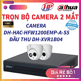 Mua Trọn bộ 02 Camera HDCVI 2MP DAHUA DH-HAC-HDW1200EMP-A-S5 - Đầu thu 4 cổng DH-XVR1B04 đầy đủ phụ kiện  Hàng chính hãng