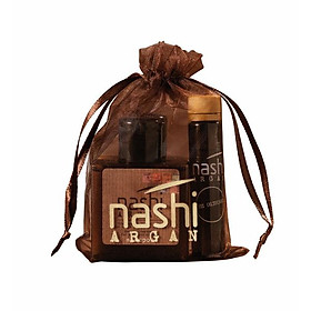 Bộ Nashi Argan Travel Kit chăm sóc tóc (Gội 30ml + Xả 30ml + Tinh dầu 5ml)