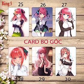 Card bo góc Nakano Nino Gotoubun no Hanayome 6 ảnh khác nhau/ Thẻ card hình Nakano Nino nhà có 5 nàng dâu