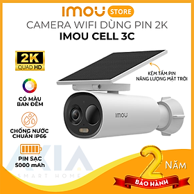 Mua Camera dùng pin ngoài trời Imou Cell 3C - Độ phân giải 2K 3MP  Kèm tấm pin năng lượng mặt trời  Chống nước IP66 - HÀNG CHÍNH HÃNG