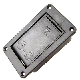 Guitar Bass Parts Black Battery Hold Box Cover Container for Active Pickup