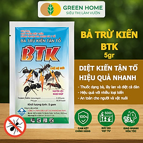 Thuốc Diệt Kiến Tận Ổ Greenhome, BTK, Gói 5gr, Hiệu Quả Cao, Dễ Sử Dụng, Tác Dụng Lâu Dài, Diệt Các Loại Kiến