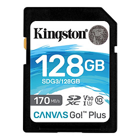 Mua THẺ NHỚ KINGSTON SD CANVAS GO PLUS 128GB – SDG3/128GB - Hàng Chính Hãng