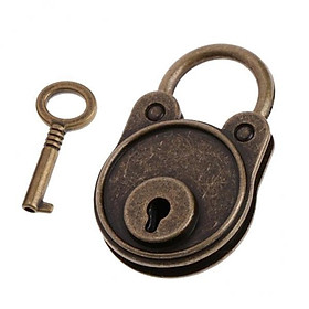 3xBear Vintage Padlock Mini Lock with Key for Jewelry Box Storage Diary Book Copper
