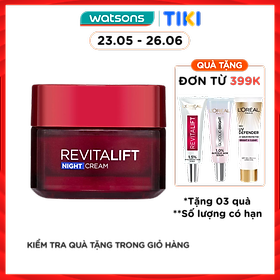 Kem Dưỡng Đêm L'Oreal Paris Skincare Revitalift Chống Nhăn Săn Chắc 50ml