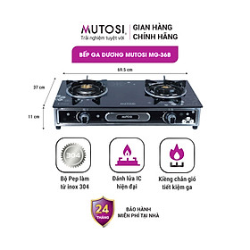 Mua Bếp gas dương Mutosi MG-36B - Công nghệ nhật bản - Hàng chính hãng