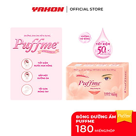 Hộp Bông Dưỡng Da PUFFME Airlaid, 180 Miếng/Hộp