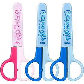 Combo 3 Kéo Thủ Công Nhỏ Deli 121mm E6021 - Màu Ngẫu Nhiên
