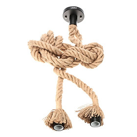 Lixada 250Cm Ac220V E27 Double Head Old Hemp Rope Ceiling Lamp
