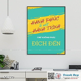 Mua Tranh động lực trang trí văn phòng làm việc - Hành phúc là một hành trình chứ không phải đích đến - DL130