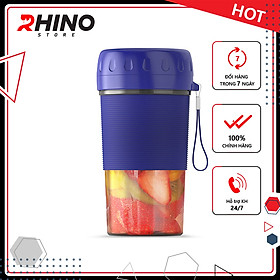 Máy xay sinh tố hoa quả cầm tay Rhino HB101 300ml - Hàng chính hãng