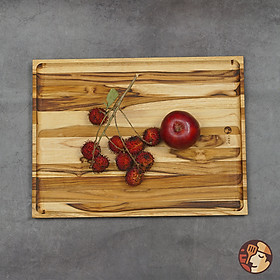 Mua Khay gỗ Teak Chef Studio cao cấp hình chữ nhật  độ dày 2 cm và 3.8 cm dùng decor  trang trí đồ ăn