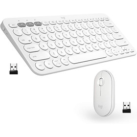 Logitech Pebble 2, Bàn phím Bluetooth Logitech K380s và chuột Bluetooth Logitech M350s - Yên tĩnh, Di động, Easy-Switch- hàng chính hãng
