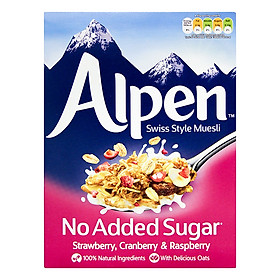 Ngũ Cốc Không Đường Dâu Tây, Việt Quốc Và Mâm Xôi Alpen 560G