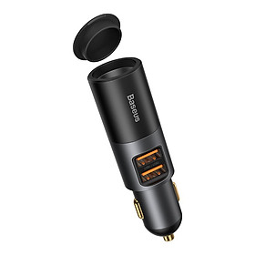 Mua Tẩu sạc nhanh mở rộng 120W Baseus Share Together Fast Charge dùng cho xe hơi (120W  TypeC / USB Port  QC / PD3.0 Car Quick Charger with Cigarette Lighter Expansion Port ) - Hàng chính hãng - 2USB