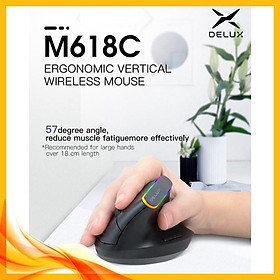 Mua Chuột Không Dây DELUX M618C 2.4Ghz Wireless Led RGB 1600DPI Dành Cho Laptop PC ️