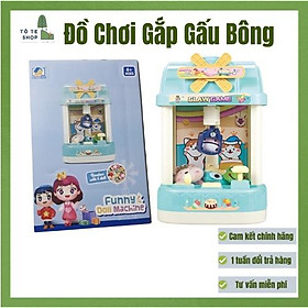 Đồ chơi máy gắp thú bông mini cho bé, có đèn và phát nhạc