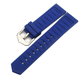 Blue Quick Release Waterproof Silicone Rubber Sports Watchband Strap Deployment Watch Band 16mm-22mm