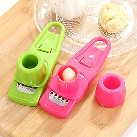 Mua COMBO 2 Dụng cụ xay tỏi gừng đa năng (bộ gồm màu hồng và màu xanh lá cây)