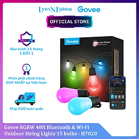 Mua Đèn treo ngoài trời Govee RGBW 48ft Bluetooth & Wi-Fi Outdoor String Lights H7020 | Thiết kế hiện đại | Khả năng chống thấm nước | Dễ dàng thao tác và lắp đặt