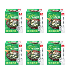 Combo 6 hộp Canh rong biển chay Asuzac (Canh rong biển đậu hũ Asuzac hộp 48g- Canh rong biển Miso Asuzac hộp 50g)