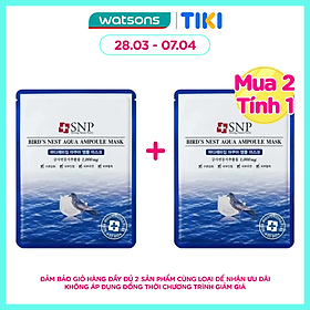 Mặt Nạ Ampoule Tinh Chất Tổ Yến Dưỡng Ẩm Chuyên Sâu SNP Bird's Nest Aqua Ampoule Mask 25ml