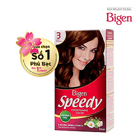 Thuốc nhuộm dưỡng tóc phủ bạc thảo dược Bigen Speedy Thương hiệu Nhật Bản 80ml dạng kem 