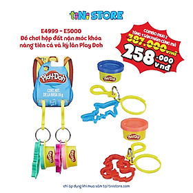 Đồ chơi hộp đất nặn móc khóa khủng long và cá mập Play Doh