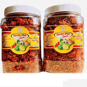 1KG - COMBO 2 HŨ THỊT KHÔ BÒ DẠNG SỢI TÂN LỘC PHÁT - DÙNG TRỘN GỎI