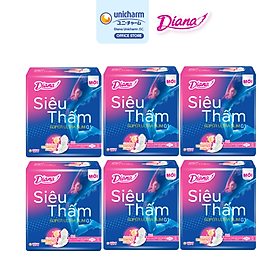 Combo 6 Băng Vệ Sinh Diana Siêu Thấm Siêu Mỏng 0.1 (Gói 8 Miếng)